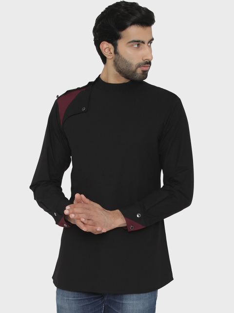 

Raas Men Black Regular Fit Solid Casual Shirt
