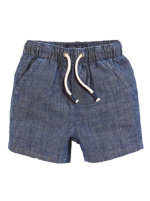 

next Boys Blue Solid Regular Fit Denim Shorts