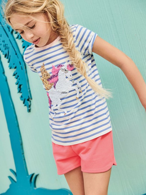 

next Girls Pink Solid Regular Fit Regular Shorts