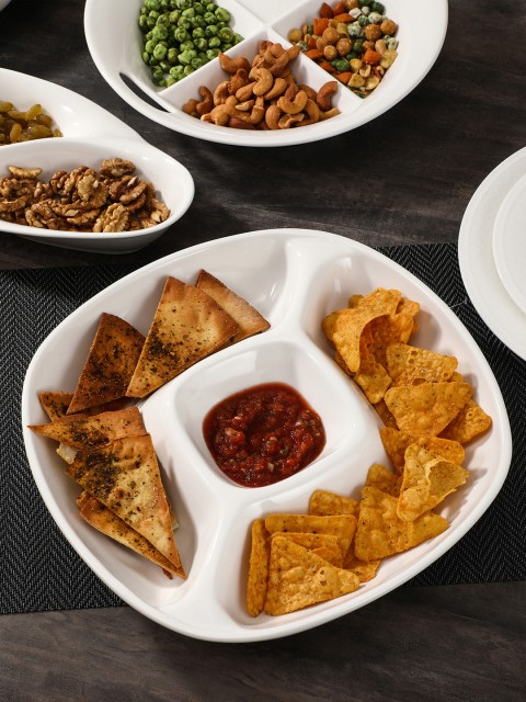 

Pure Home and Living White 5 Compartment Serving Platter