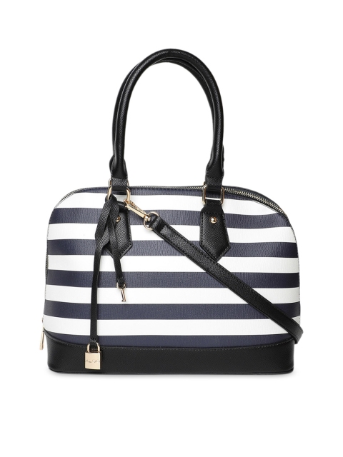 

ALDO Off-White & Black Striped Shoulder Bag