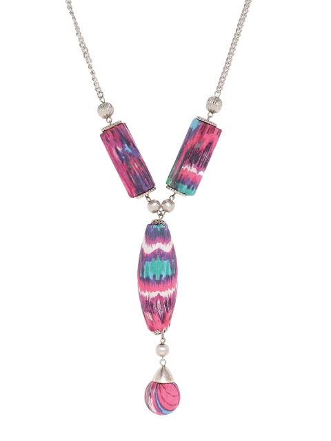 

Voylla Silver-Toned Alloy Oxidised Necklace