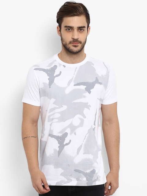 

Mufti Men White Printed Round Neck T-shirt