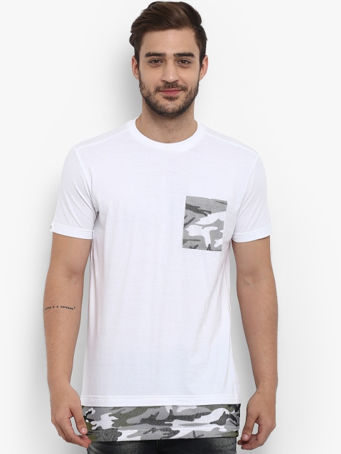 

Mufti Men White Printed Round Neck T-shirt