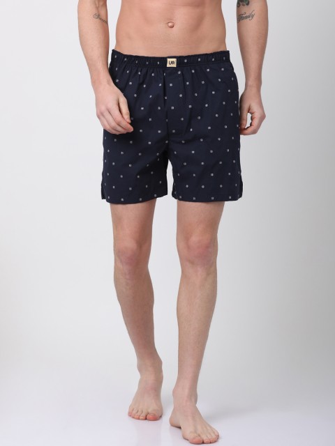 

Urban Dog Men Navy Blue Printed Boxers UDBX125