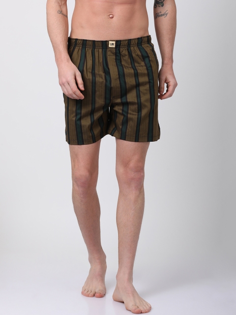 

Urban Dog Men Brown Striped Boxers UDBX120