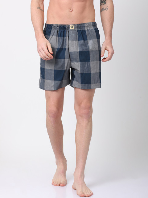 

Urban Dog Men Multicoloured Checked Boxers UDBX127, Multi