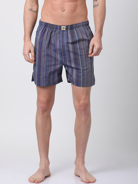 

Urban Dog Men Multicoloured Striped Boxers UDBX117, Multi