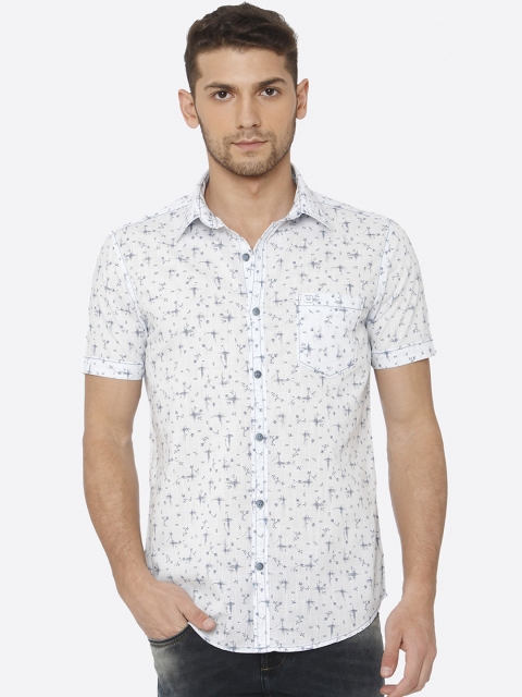 

Mufti Men Blue Slim Fit Printed Casual Shirt