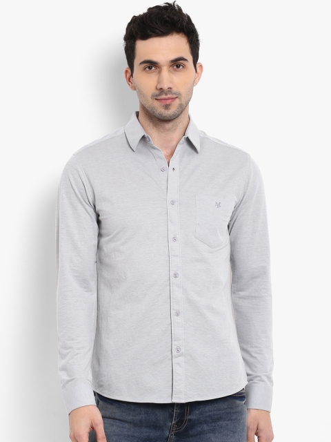 

Mufti Men Grey Slim Fit Solid Casual Shirt