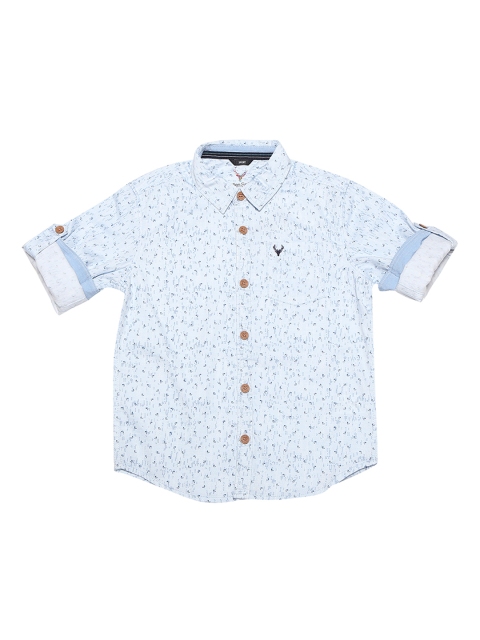 

Allen Solly Junior Boys Blue Regular Fit Printed Casual Shirt