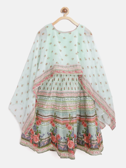 

Biba Girls Green Printed Maxi Dress