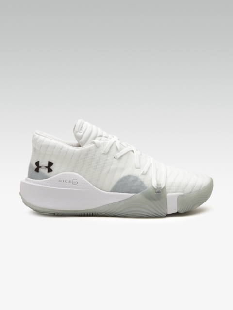 

UNDER ARMOUR Men White Anatomix Spawn Low Basketball Shoes