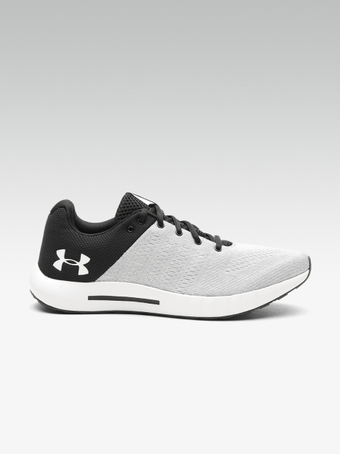 

UNDER ARMOUR Men Grey & Black Micro G Pursuit Running Shoes