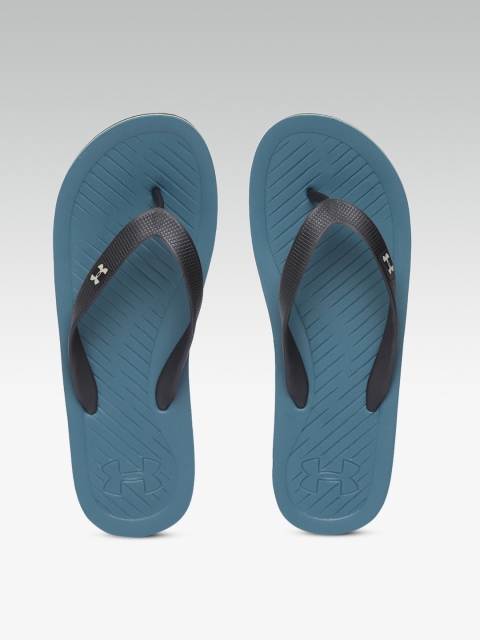 

UNDER ARMOUR Men Black & Teal Green AtlanticDune Solid Thong Flip-Flops