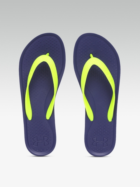 

UNDER ARMOUR Women Lime Green & Navy AtlanticDune Thong Flip-Flops