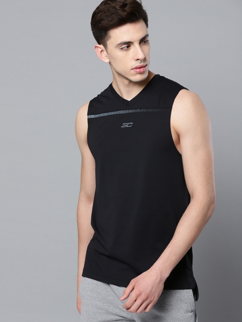 

UNDER ARMOUR Men Black SC30 Ultra Performance Tank T-shirt