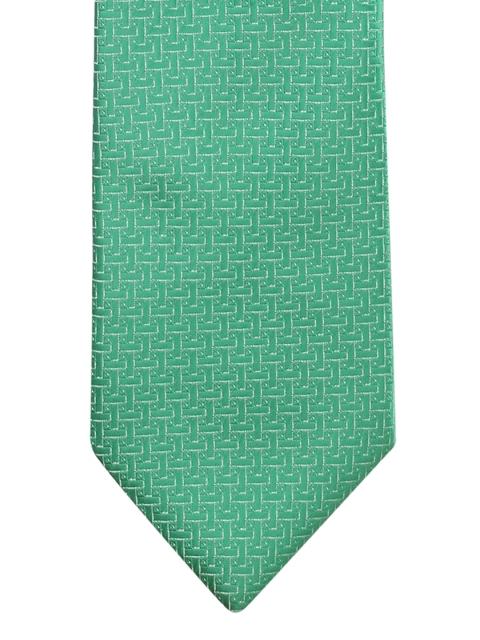 

PELUCHE Green Woven Design Broad Tie