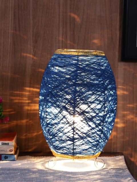 

Aesthetic Home Solutions Blue Textured Table Lamp