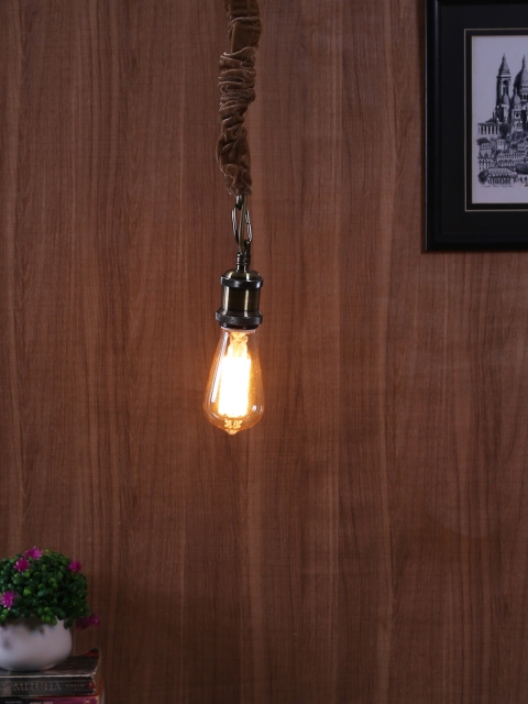 

Aesthetic Home Solutions Gold-Toned & Transparent Solid Pendant Ceiling Lantern