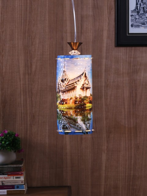 

Aesthetic Home Solutions Blue Printed Hanging Ceiling Lantern