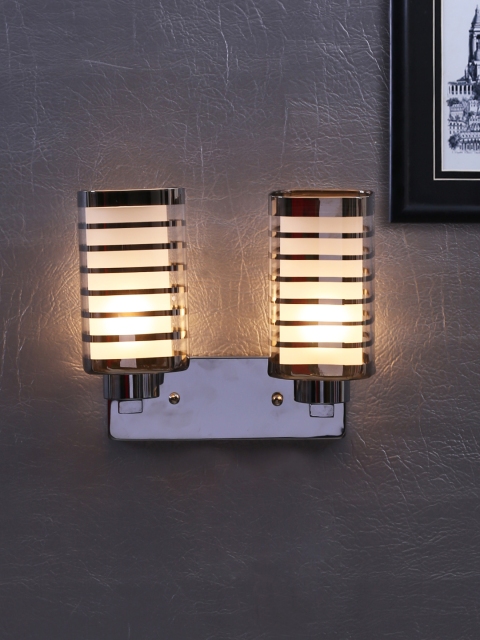 

Aesthetic Home Solutions Steel-Toned & White Wall Lantern
