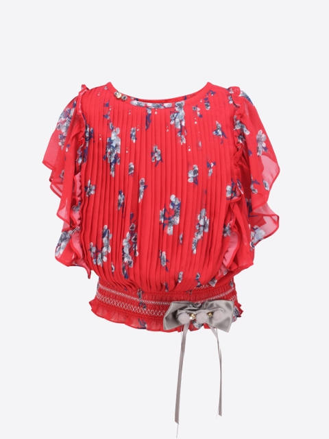 

CUTECUMBER Girls Red Printed Top