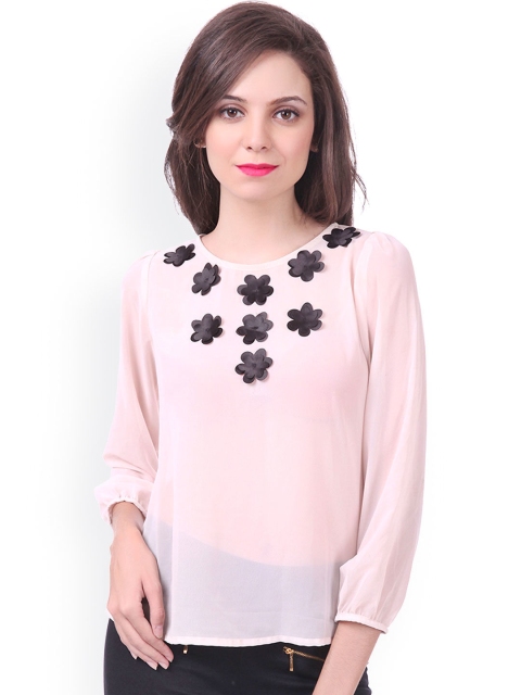 

SASSAFRAS Pink Sheer Top