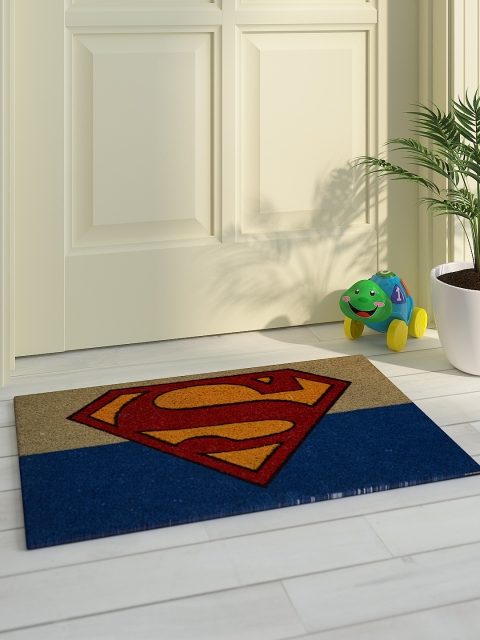 

Saral Home Kids Beige & Multicoloured Printed Superman Doormat