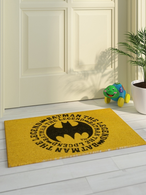 

Saral Home Kids Yellow & Black Printed Batman Doormat