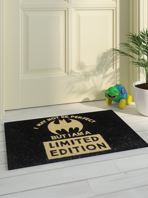 

Saral Home Unisex Black & Beige Printed Batman Doormat
