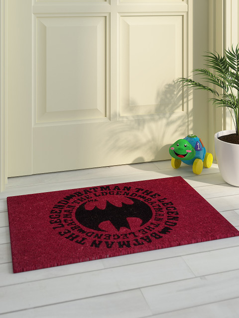 

Saral Home Kids Pink & Black Printed Batman Doormat