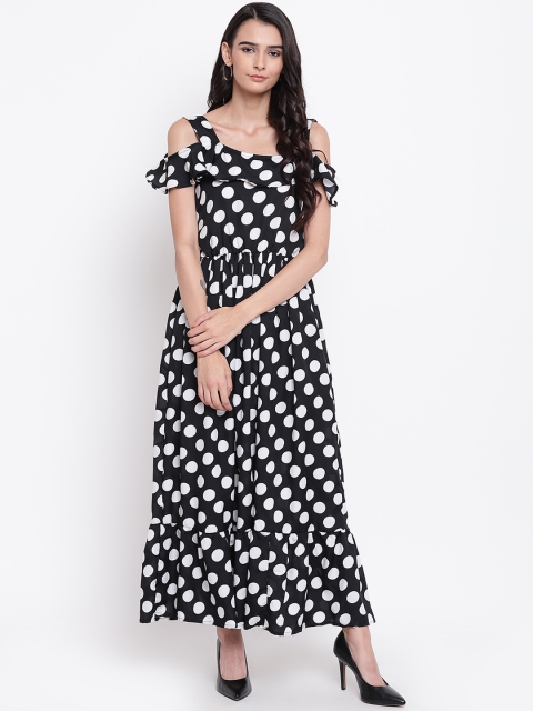 

Belle Fille Women Black & White Printed Maxi Dress