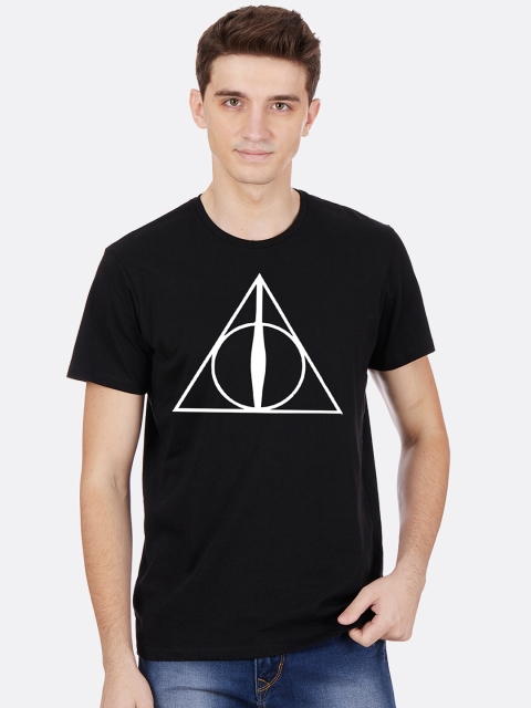 

Free Authority Men Black Harry Potter Printed Round Neck T-Shirt