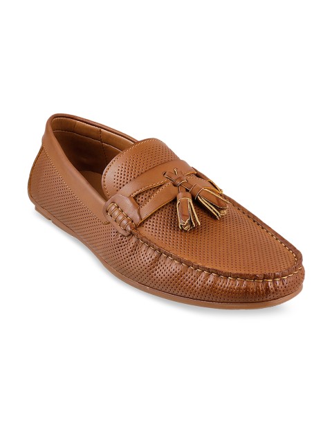 

Metro Men Tan Brown Leather Driving Shoes