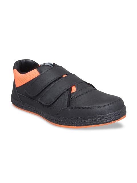 

Eego Italy Men Black & Orange Leather Safety Shoes