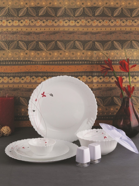 

Cello White 25-Piece Printed Opalware Dinner Set