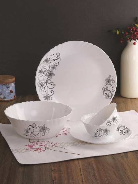 

Cello White 13-Piece Printed Opalware Dinner Set
