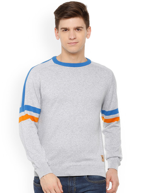 

Van Heusen Sport Men Grey Self Design Sweater