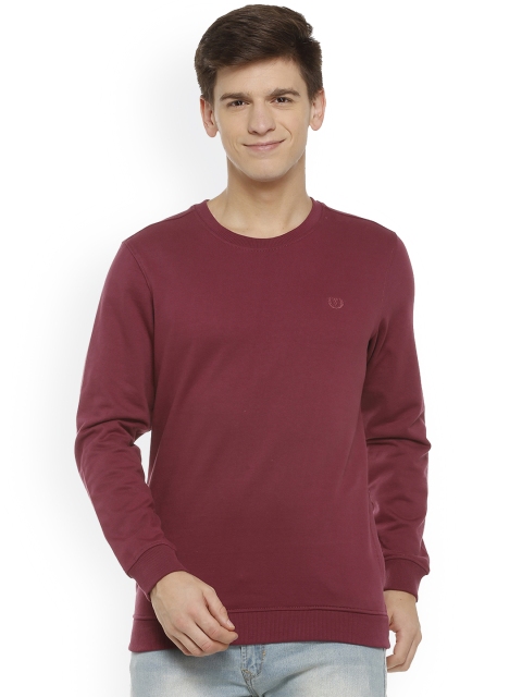 

Van Heusen Sport Men Maroon Solid Sweatshirt