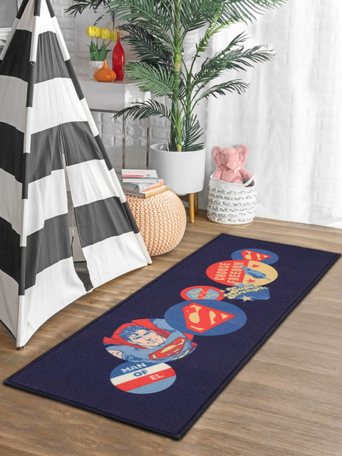 

Saral Home Kids Blue Superman Printed Floor Runner