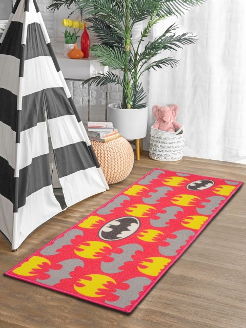 

Saral Home Kids Pink & Multicoloured Batman Printed Floor Runner