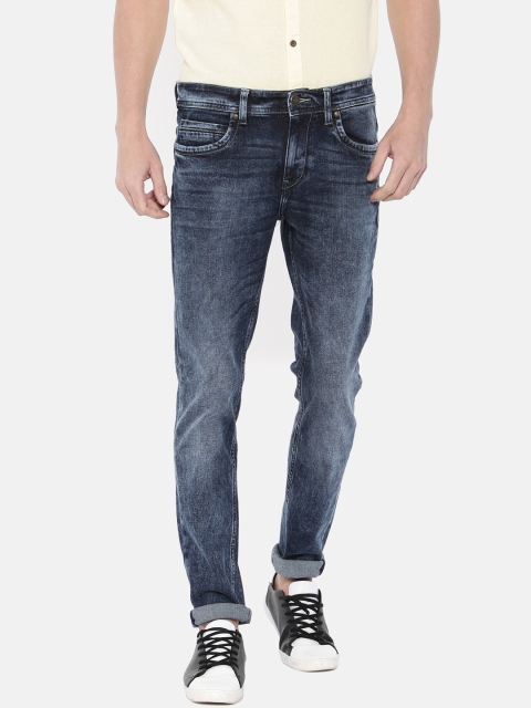 

IMYOUNG Men Blue Slim Fit Mid-Rise Clean Look Stretchable Jeans