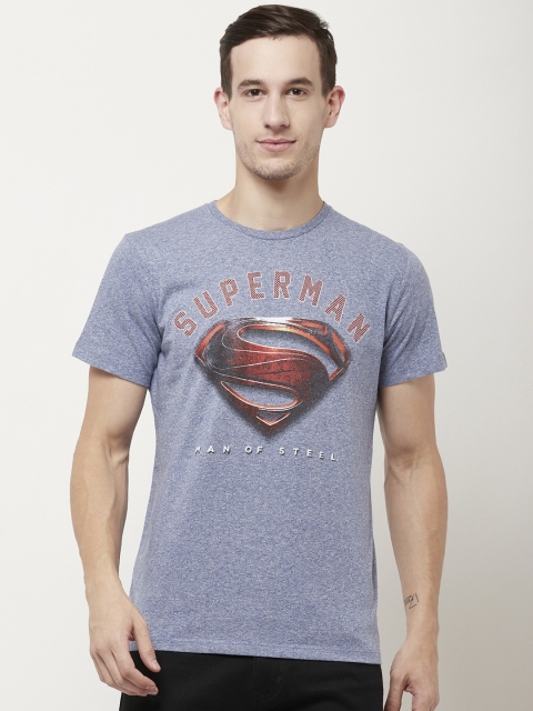 

Free Authority Men Blue Superman Printed Round Neck T-Shirt