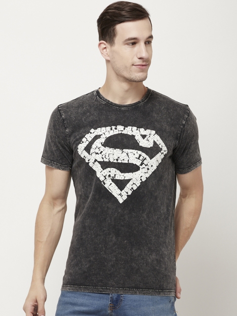 

Free Authority Men Black Superman Printed Round Neck T-Shirt