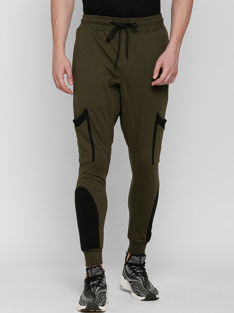 

SKULT by Shahid Kapoor Men Olive Green Solid Straight-Fit Joggers