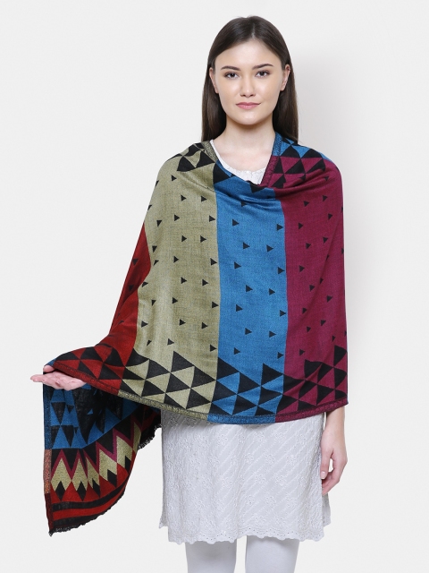 

Anekaant Women Multicoloured Woven-Design Shawl, Multi