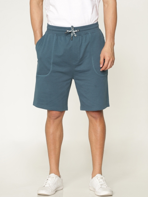 

ONLY & SONS Men Blue Solid Regular Fit Regular Shorts