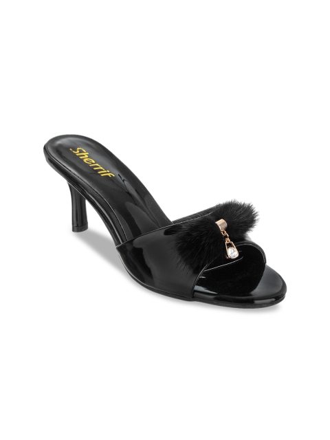 

Sherrif Shoes Women Black Solid Sandals