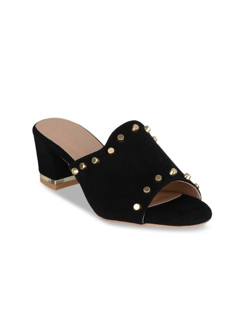 

Sherrif Shoes Women Black Solid Velvet Sandals